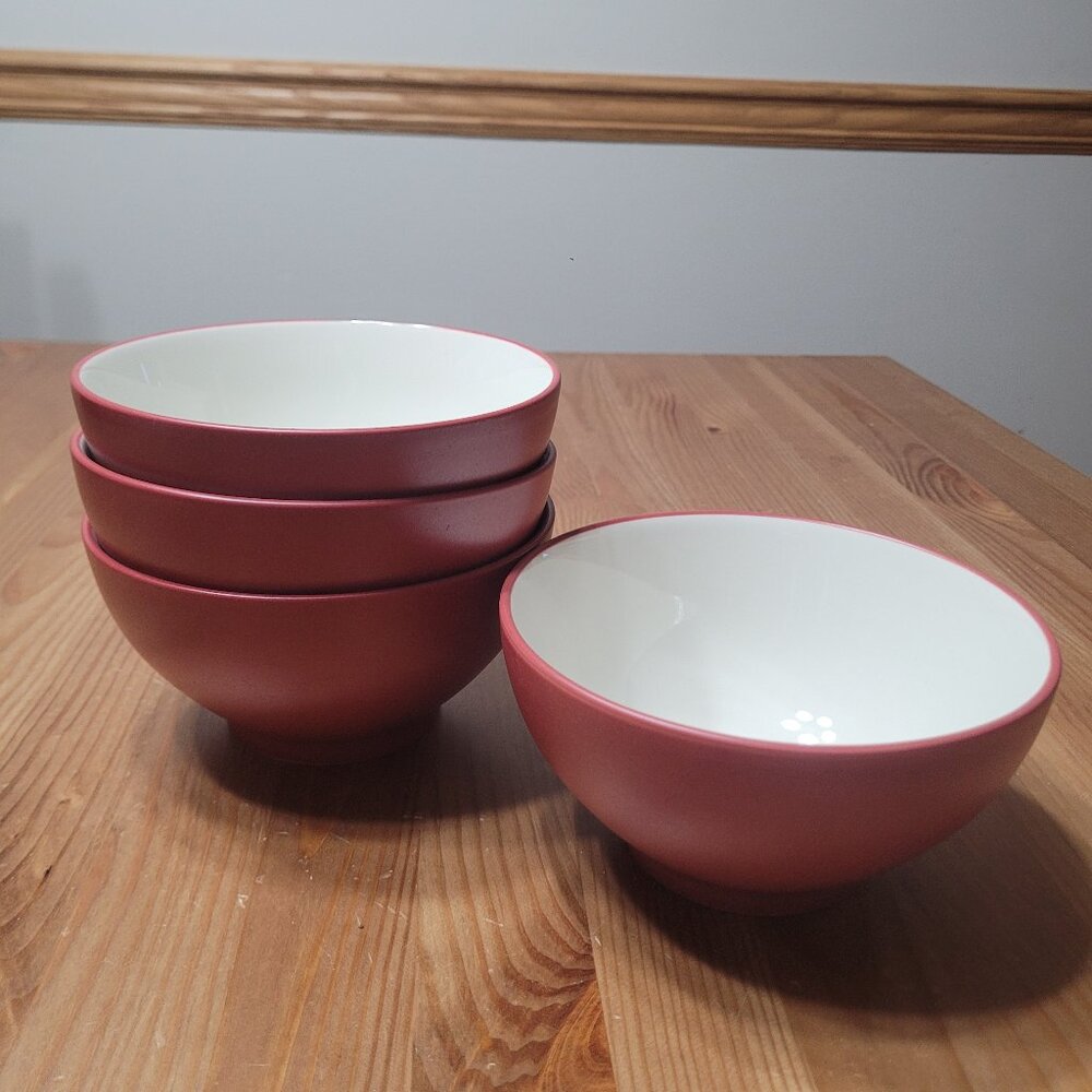 Noritake Colorwave Raspberry Rice Bowls - set of 4 - Picture 1 of 3